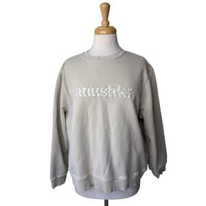 NANUSHKA Remy Embroidered Sand Cotton Sweatshirt Size XS